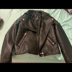 Art & class target faux girls leather jacket